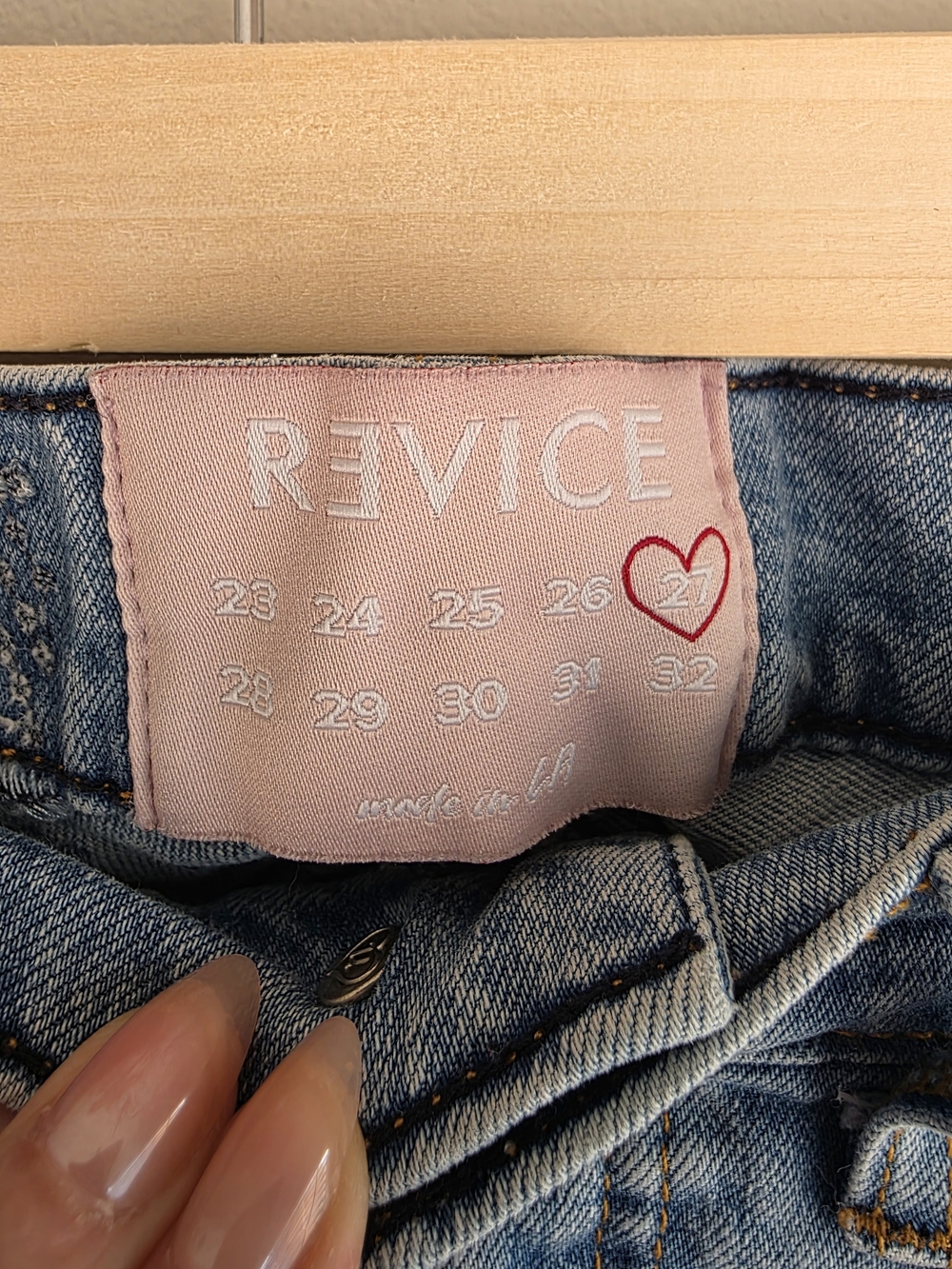 Revice High Rise Flare Jeans Size 27 Light Wash Front Seam Star Back - Picture 4 of 14